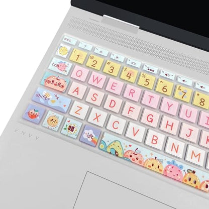 Keyboard Cover for HP Envy x360 15.6''Series/HP Pavilion 15/ HP Pavilion x360 15.6” Series/HP Envy 17 17.3" Series/HP Laptop 15t 17t 17-ca0011nr 17-by0040nr,Cute Fruits - color: Cute Fruits
