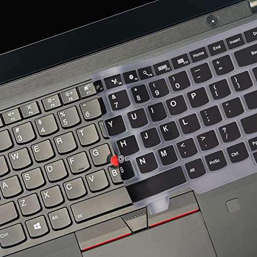 Keyboard Cover for 14“ Lenovo Thinkpad T14 Gen 2/1, E14 Gen 4/3/2, T14s Gen 3/2/1, L14 Gen 3/2, Thinkpad T490 T495 T480 T480S T470, ThinkPad P14s, X1 Carbon 8th/7th/6th, Thinkpad X1 Extreme Gen 1 2 3 - color: Black