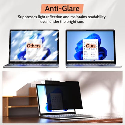 Mamol Magnetic Privacy Screen for 13.5 inch Microsoft Surface Laptop 6/5/4/3/2/1, Removable Anti Spy Glare Blue Light Filter, Surface Laptop Privacy Screen Protector 13.5 in