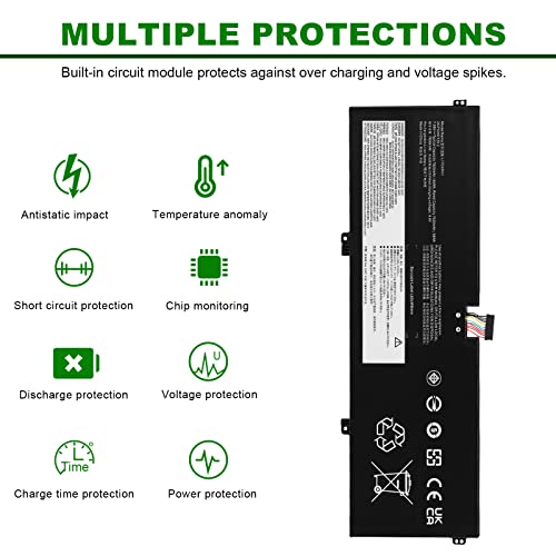 60Wh L17C4PH1 Laptop Battery for Lenovo Yoga 7 Pro Pro-13IKB C930 C930-13IKB C930-131KB 930-13IKB-81EQ 81C4 81EQ 5B10Q82425 5B10Q82426 5B10Q82427 C930-13IK C930-13IKB L17M4PH1 L17M4PH2 L17L4PH2 - size: 11.45*3.78*0.2inch