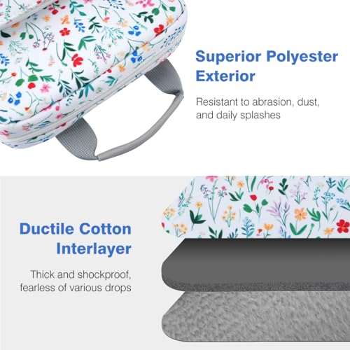 Dadanism 9-11 Inch Tablet Sleeve Bag Carrying Case with Shoulder Strap | Fits iPad (A16) 11", iPad 10th Gen 10.9", iPad Air M4/Pro M5 11", iPad 9/8/7th 10.2", Galaxy Tab A11+ 11", Blooming Bouquet - color: Blooming Bouquet, size: 9-11 Inch