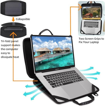 17.3 Inch Laptop Case Hard Shell, Protective Laptop Carrying Case with Stand for Heat Dissipation - color: Silver, size: 16.5-17.3 inch