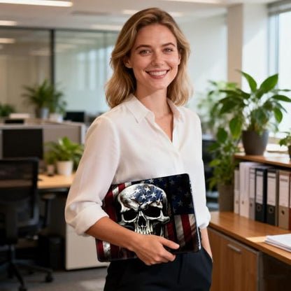 Universal Laptop Skin Sticker Decal for 11.6”12" 13" 13.3" 14" 15" 15.4" 15.6" Reusable Waterproof Scratch-Scratch Resistant Protective Vinyl Laptop Notebook Skin Stickers - American Flag Skull - color: American Flag Skull