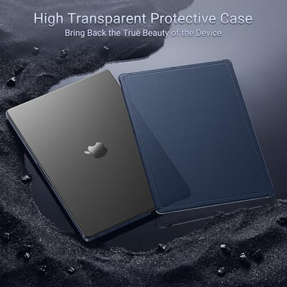 MOSISO Compatible with MacBook Pro 14 inch Case M5 M4 M3 M2 M1 2026-2021 | A3427 A3426 A3434 A3112 A3185 A3401 A2918 A2992 A2779 A2442, 3 in 1 Kit Reinforced Shock-Absorbing Hard Shell, Midnight - color: Midnight