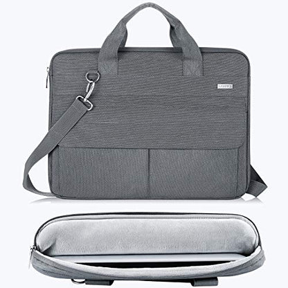 LANDICI Laptop Bag Case 13 14 inch with Shoulder Strap, Slim Waterproof Computer Sleeve Cover Compatible with MacBook Air 13/13.6 M1 M2 M3 M4, MacBook Pro 13/14, Chromebook 14, Grey - color: Grey, size: 13-13.5 Inch