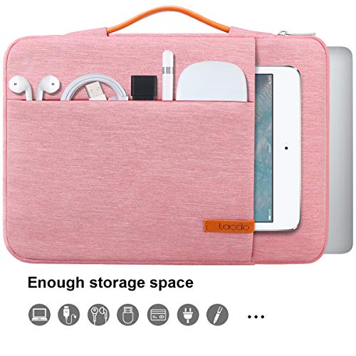 Lacdo 360° Protective Laptop Sleeve Case for 15 inch New MacBook Air M5/A3448 (2026), M4 A3241 2025, M3 A3114, M2 A2941 2024-2023, 15 inch MacBook Pro A1990 A1707, Computer Bag, Water-Resistant, Peach - color: Peach, size: New MacBook Air 15 Inch