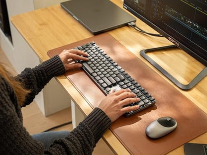 Satechi SM3 Mechanical Keyboard, White LED Backlit, Dark Gray/Gray | 108 Keys Full Size, Wired and Bluetooth, for Mac and Windows - color: Dark Gray/ Gray, size: 108 Keys