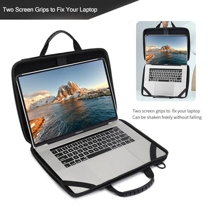 Laptop Case Hard Shell Laptop Bag for Men Women with Shoulder Strap - color: Black, size: 14.1-15.6 inch laptop case