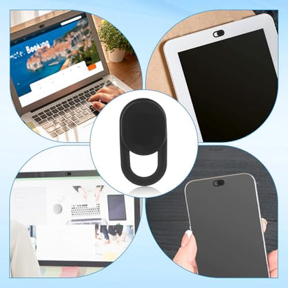 100pcs Laptop Camera Covers, Black Ultra-Thin Front Webcam Privacy Phone Camera Cover Slide Webcam Protects Your Privacy & Security for Laptop Desktop Cell Phone Tablet Accessories