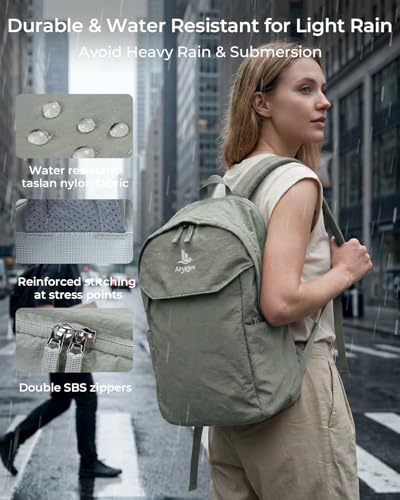 School Backpack for Teens, College Backpack Fits 15.6 Inch Laptop | Travel Backpack for Men Women, Book Bag, Lightweight Daypack, Water Resistant Fabric, Scratchproof Laptop Compartment (Green) - color: Green