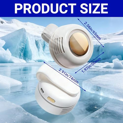 jintion Handheld Fan Portable Neck Waist Personal Mini Clip on Hand Fans Rechargeable Wearable for Shirt Belt That Deliver Refreshing Cool Breeze Under Held Cooling Wind Small 360° Rotatable - color: White