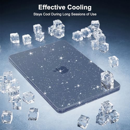 MOSISO Glitter Cover Compatible with MacBook Neo Case 13 inch 2026 Release Model A3404 with A18 Pro Chip, Crack-Resistant Protective Sparkly Hard Shell Case&Keyboard Cover&Screen Film, Indigo - color: Indigo