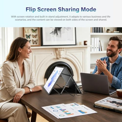 InnoView 18.5" Dual Portable Monitor 2K 200Hz 100% sRGB - Foldable & Stackable Design with 315° Screen Adjustment & 180° Stand | DP/USB-C/HDMI, Second Monitor for Laptop, Mac, Windows - size: 18.5