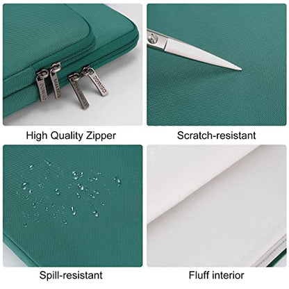 DOMISO 14 inch Laptop Case Sleeve Protective Cover Compatible with MacBook Air 15 M4 M3 M2,MacBook Pro,14-15 inch HP Dell ASUS Lenovo Chromebook,Waterproof Computer Bag with Handle,Green - color: Green, size: 14" Laptoptop/15" for mac book