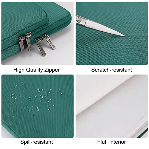 DOMISO 15.6 inch Laptop Case Sleeve Protective Cover Compatible with 16 inch MacBook Pro M4 M3 M2/Pro Max,15.6-16 inch HP Dell ASUS Lenovo Chromebook,Waterproof Computer Cases Bag with Handle,Green - color: Green, size: 15.6 inch