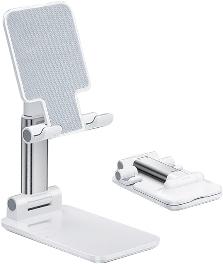 Phone Stand for Desk, Adjustable Foldable Cell Phone Holder for All Phones, Universal Desktop Cradle, Watch Video, Reading, Calling