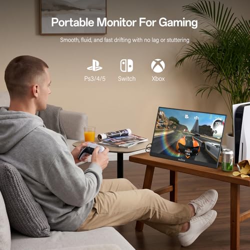 InnoView 16" Portable Monitor 144Hz USB-C, 120Hz HDMI, Portable Gaming Monitor with Sleeve, Lightweight External Travel Monitor for Laptop, MacBook Surface PC Xbox PS4/5 (Not Includes Adapter) - size: 16 Inch