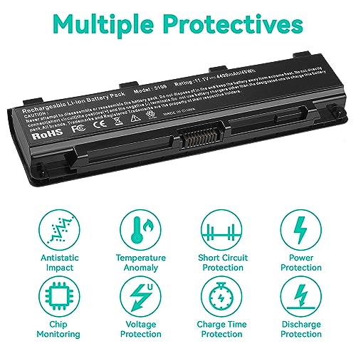 Fancy Buying New PA5109U-1BRS Battery for Toshiba PA5023U-1BRS PA5025U-1BRS S70DT C55-A5302 C55-A5308 C55-A5309 C55D-A5150 - size: 7.86*2.15*0.78inch PA5109U