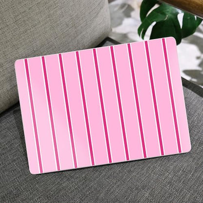 MEEgoodo for M5/M4/M3/M2 MacBook Air 15 inch Case 2026 2025 2024 2023, Case Fit Model (A3448/A3241/A3114/A2941) for MacBook Air 15.3 inch, Magenta&White Stripes - color: Magenta&White Stripes