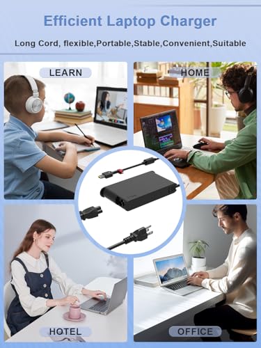 SlSLRIOY 170W Slim Charger Compatible with Lenovo IdeaPad Yoga Pro/Slim/Creator 9 7 5 LOQ 15 16,Legion Slim 5 7 R720 Y730 Y720 Y540,ThinkPad P1 P53 P52 P51 P50 P70 P71 Laptop Power Adapter