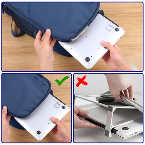 4PCS Portable Keyboard Riser Self Adhesive Laptop Stand Black Mini Invisible Computer Feet for Desk Computer Keyboard Stand Laptop Holder with Anti Slip Silicone(White) - color: White