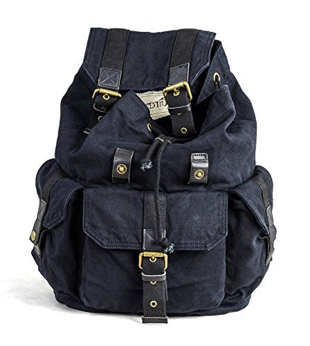 GOOTIUM 21101GRY-S Specially High Density Thick Canvas Backpack Rucksack, Black Small Size - color: Black, size: Small