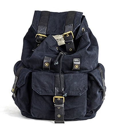 GOOTIUM 21101GRY-S Specially High Density Thick Canvas Backpack Rucksack, Black Small Size - color: Black, size: Small