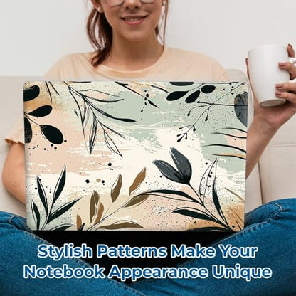 Reusable Universal Laptop Skin Sticker, Cut to Fit for 11.6–15.6 Inch Laptops, Waterproof Protective Film, No-Residue - Botanical Leaves - color: Botanical Leaves