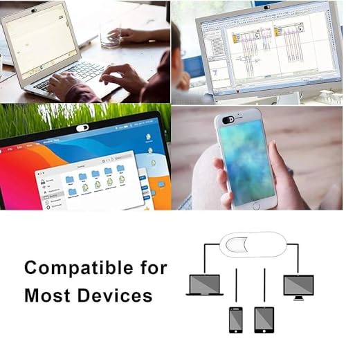 8PCS Ultra Thin Webcam Cover Slide Metal Camera Cover for Laptop Desktop Tablet Phone Low Profile Adhesive Slide Design - color: 8PCS MIX1