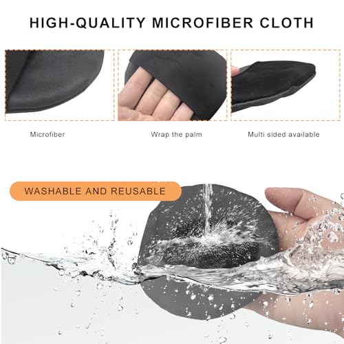 2 PCS Car Screen Cleaner, Round Microfiber Cloth Non-Scratch Auto Touchscreen Cleaning Wipes, Foldable Touch Screen Pad Universal Cleaning Tool for Vehicle Dashboard Display - color: Round, 2 Pcs
