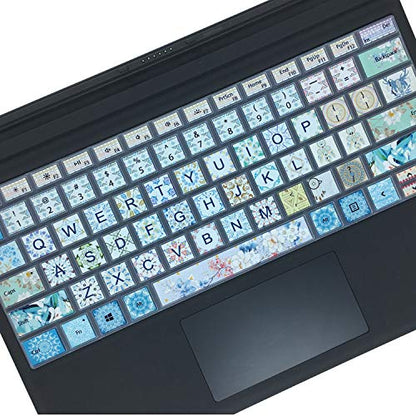 Silicon Keyboard Cover Skin for Microsoft Surface Pro 7/6/5, 2019,2018,2017 Keyboard,US Layout,Garland - color: Garland