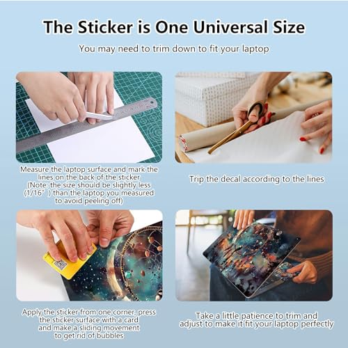 Universal Laptop Skin Sticker with 2 Wrist Pad Skins, Waterproof Scratch Resistant Vinyl Laptop Cover Decal, Cut to Fit for 11–15.6 Inch MacBook HP Dell Lenovo, Dreamcatcher - color: Dreamcatcher