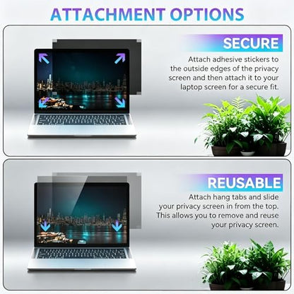 Magnetic privacy protection film & detachable, suitable for 13-inch MacBook | (For models MacBook Neo13) Anti-blue light and anti-glare, 360-degree anti-peeping design | Privacy film - size: MacBook Neo13 inch (2026, A18 Pro)