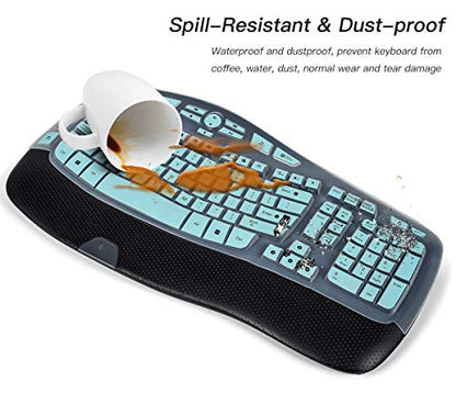CaseBuy Keyboard Cover for Logitech K350 & MK550, Ultra Thin Protector, Mint - color: Mint