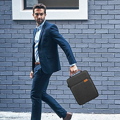 TiMOVO 9-11" Tablet Sleeve Bag Carrying Case with Strap, Black & Grey | Fits iPad A16 11", Pad Air 11/5th & 4th 10.9", 10th Gen/10.2", Galaxy Tab A11 Plus, Multi-Pocket, Handle, Padded Protection - color: Ab-Black & Grey, size: 9-11