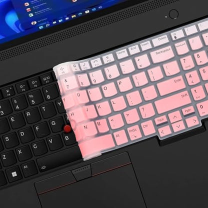 Keyboard Cover for Lenovo ThinkPad T16 P16 P16s 16 inch, Thinkpad L15 Gen 4/3 15.6-inch, ThinkPad T16 Gen 1, Lenovo ThinkPad 15.6" 16" Keyboard Skin (Not Fit Thinkpad L15 Gen 2/1) -Ombrepink - color: Ombrepink