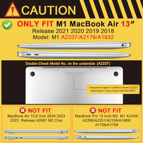 Batianda Ultimate Custom Name Case for MacBook Air 13 Inch 2018-2020 | Add Your Name or Initials, Lightweight Slim Design, Carbon Fiber Side Texture, Matte Hard Shell, Fits Model A2337/A2179/A1932 - color: Customizable Name