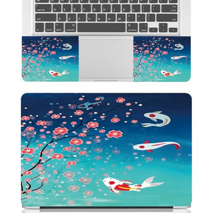Universal Laptop Skin Sticker Decal for 11.6”12" 13" 13.3" 14" 15" 15.4" 15.6" Reusable Waterproof Scratch-Scratch Resistant Protective Vinyl Laptop Notebook Skin Stickers - Cherry Blossom and Fish - color: Cherry Blossom and Fish