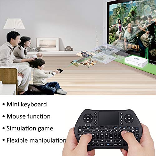 Backlit Mini Keyboard,2.4GHz Wireless Mini Keyboard with Touchpad Mouse Handheld Remote Control for PC, Raspberry Pi 2, Pad, Smart TV, Android TV Box