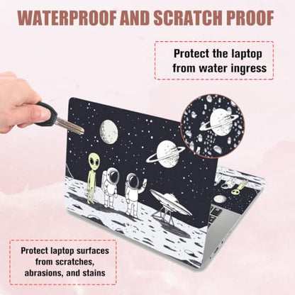 PLIGREAT Astronauts Laptop Skin Stickers Reusable Netbook Skin Sticker Vinyl Decals for PC Notebook Laptops Keyboard Cover Universal 12" 13" 13.3" 14" 15 Inch Laptop Case Protector Film - color: Astronauts