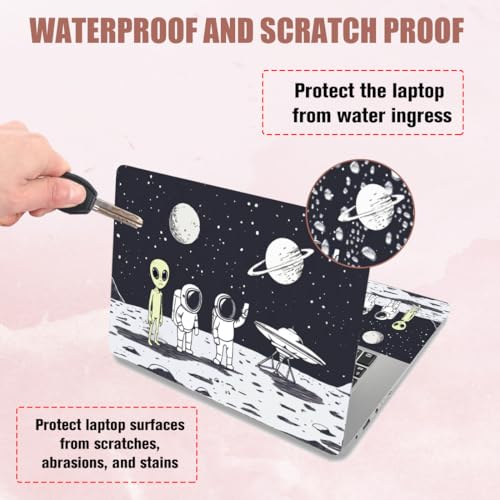 PLIGREAT Astronauts Laptop Skin Stickers Reusable Netbook Skin Sticker Vinyl Decals for PC Notebook Laptops Keyboard Cover Universal 12" 13" 13.3" 14" 15 Inch Laptop Case Protector Film - color: Astronauts