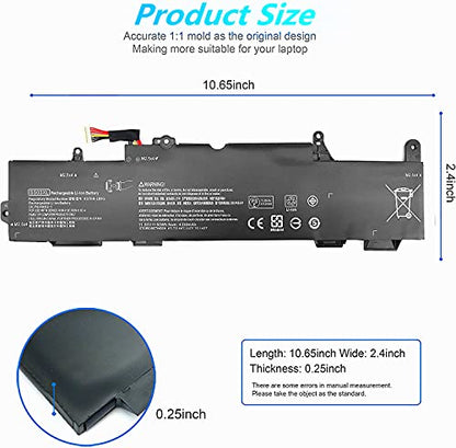 SS03XL Battery SS03XL Laptop Battery for HP EliteBook 840 745 g5 Battery 730 735 740 745 755 830 836 840 846 G5 735 745 830 840 G6 ZBOOK 14U G5 G6 Series HSN-I12C 933321-855 932823-421 11.55V 50Wh - size: SS03XL