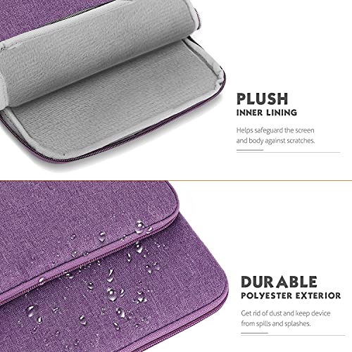 MoKo 13.3-14 Inch Laptop Sleeve Bag Carrying Case with Accessory Pocket | Fits MacBook Pro 14-inch M3/M2, MacBook Pro 13-inch M2/M1, MacBook Air 13.6-inch M2 and Surface Pro 9/8 13-inch, Purple - color: Purple, size: 13.3-14 Inch