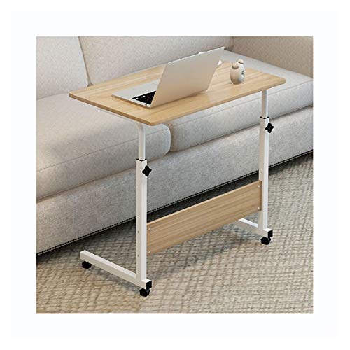 GaRcan Overbed Table Wheels The Sofa Overbed Table Rolling Table Tilting Overbed Table with Wheels Rolling Laptop Table Overbed Desk Rolling Laptop Stand Over Bed Desk (60 * 40 Walnut Color) - color: 60*40 Walnut Color