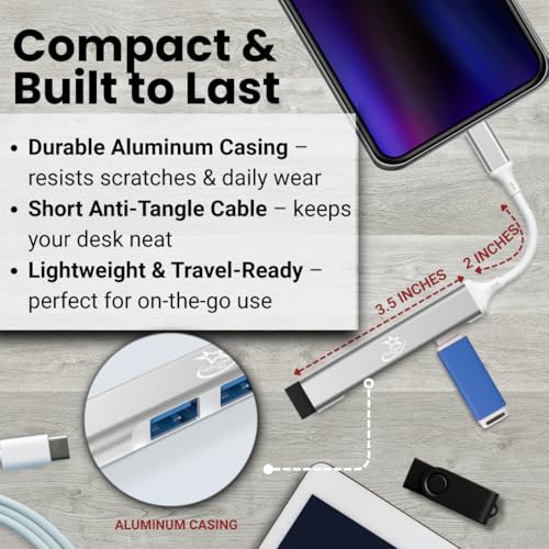 Red Star Tec U114C Mini USB C hub, 4 Extra USB A Ports, 2.0/3.0 - style: USB Type C