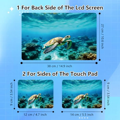 Universal Laptop Skin Sticker Decal for 11.6”12" 13" 13.3" 14" 15" 15.4" 15.6" Reusable Waterproof Scratch-Scratch Resistant Protective Vinyl Laptop Notebook Skin Stickers - Green Turtle - color: Green Turtle