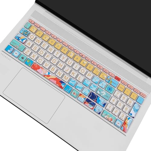 Keyboard Cover for 15.6" HP ProBook 450 G8 G9 G10 / ProBook 455 G8 G9 G10 /ProBook 650 G8/HP Zbook Power G8 G9, Cute Keyboard Skin, Litter Flowers - color: Litter Flowers