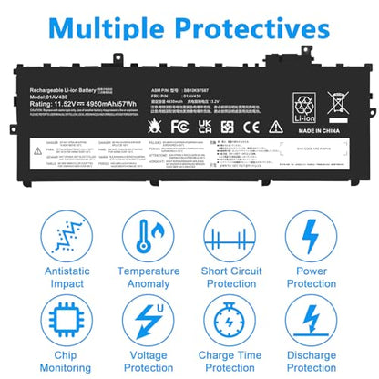 ASUNCELL 01AV430 SB10K97587 Battery Replacement for Lenovo ThinkPad X1 Carbon 5th Gen 2017 6th Gen ThinkPad X1 Carbon 2017/2018 Series 01AV429 SB10K97586 01AV431 SB10K97588 01AV494 SB10K97586 - size: 01AV430 13.39 * 5.71 * 0.73 in