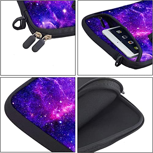 17 inch Laptop Shoulder Bag Carrying Case with Handle Fits 15.6/16/17/17.3/17.4 inch Laptop Notebook (16-17.3 inch, Purple Galaxy) - color: Purple Galaxy