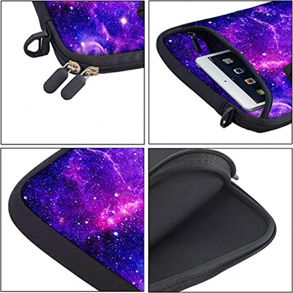 17 inch Laptop Shoulder Bag Carrying Case with Handle Fits 15.6/16/17/17.3/17.4 inch Laptop Notebook (16-17.3 inch, Purple Galaxy) - color: Purple Galaxy
